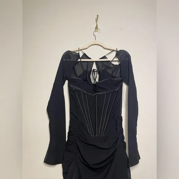 House of Cb Gianna Silk Corset Mini Dress