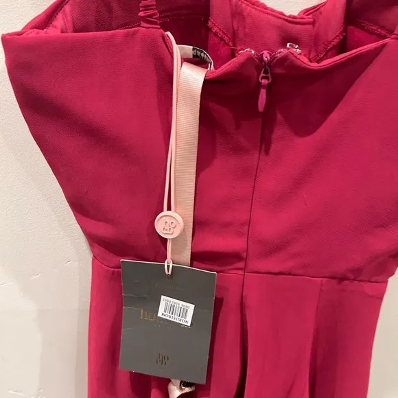 House of CB Jamille Draped Corset Georgette Midi Dress Red Size XS NWT 🔥✨✨✨