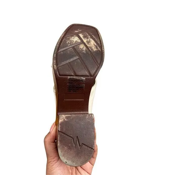 House of Harlow 1960 ivory glamming chunky Y2K sandals