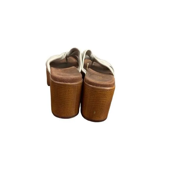 House of Harlow 1960 ivory glamming chunky Y2K sandals