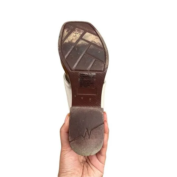House of Harlow 1960 ivory glamming chunky Y2K sandals