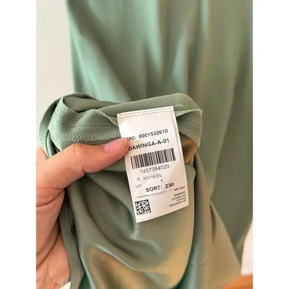 HUGO BOSS Dawinga Slim Fit Sage Green Dress Size 4