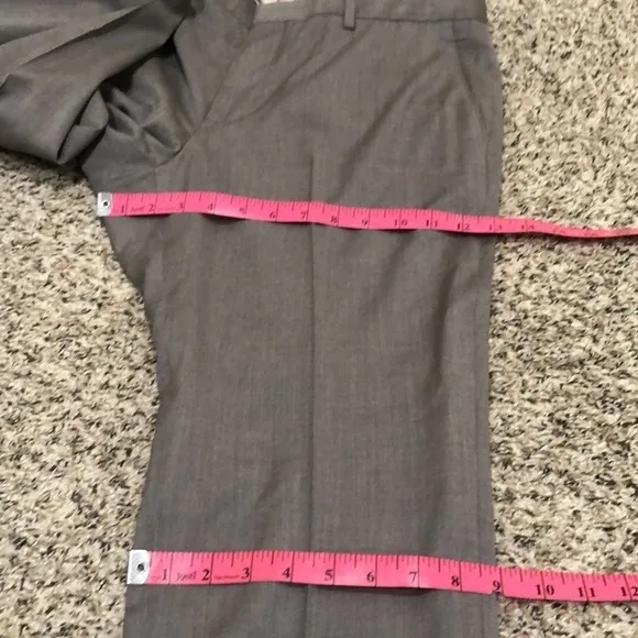 Hugo Boss Genesis 4 Slim Fit Pants Size 36R Gray Virgin Wool