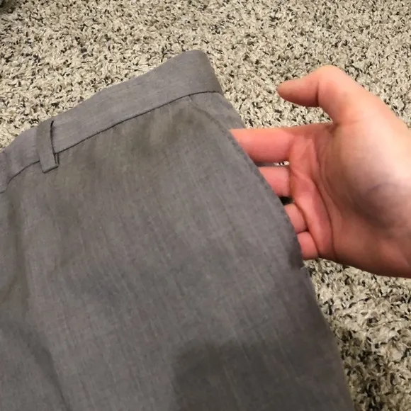 Hugo Boss Genesis 4 Slim Fit Pants Size 36R Gray Virgin Wool