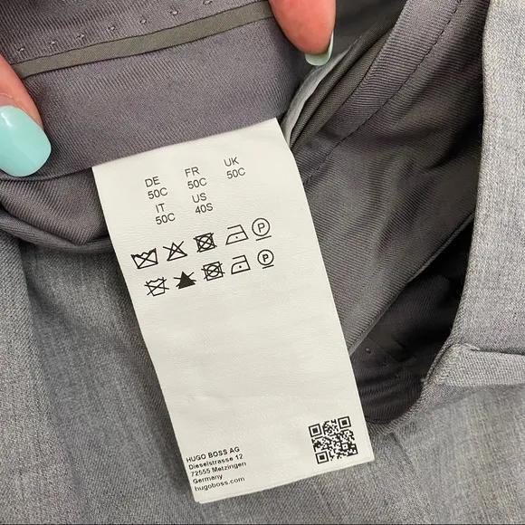Hugo Boss Genius5 Slim Fit Dress Pants Grey 40S