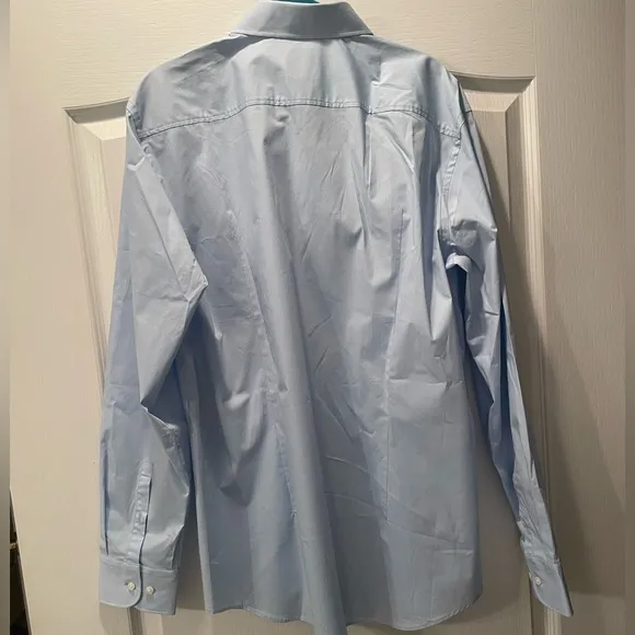 Hugo Boss Hank Kent Blue Long Sleeve Dress Shirt