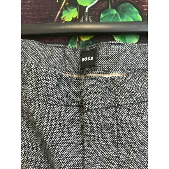 Hugo Boss Kaito Slim Fit Stretch Dress Pants Trousers Slacks Tweed Men's 36R