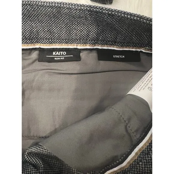 Hugo Boss Kaito Slim Fit Stretch Dress Pants Trousers Slacks Tweed Men's 36R