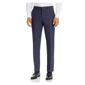 HUGO BOSS Mens Blue Stretch, Tapered, Extra Slim Fit Pants 34R