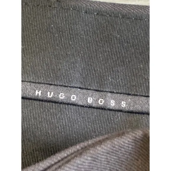 Hugo Boss Men's Straight Leg Extra-Slim Fit Dress Pants Black Size 32R