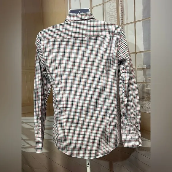 HUGO BOSS Slim Fit long sleeve plaid button down shirt size‎ M