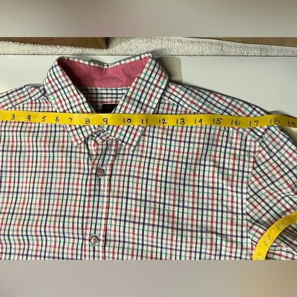 HUGO BOSS Slim Fit long sleeve plaid button down shirt size‎ M