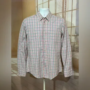 HUGO BOSS Slim Fit long sleeve plaid button down shirt size‎ M