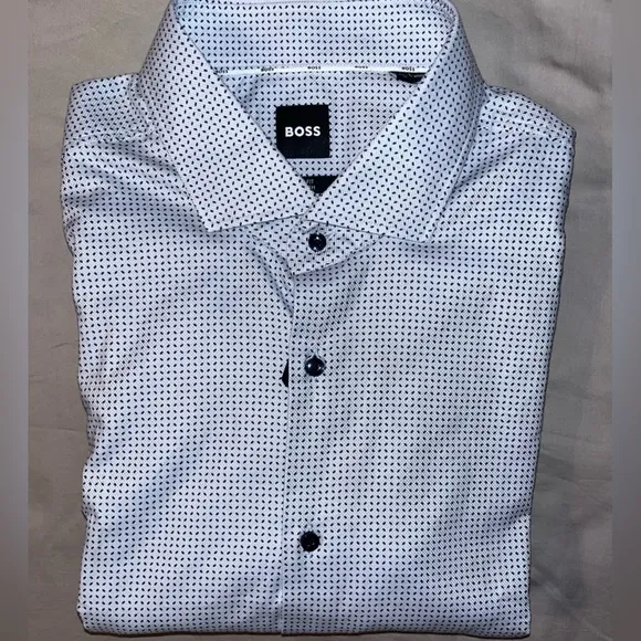 Hugo Boss slim fit printed dress shirt
