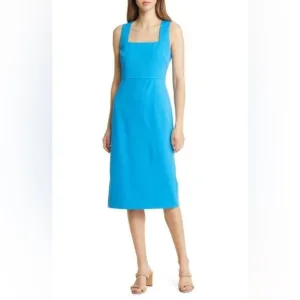 HUGO BOSSSquare-neck Slim-fit Dress NWOT