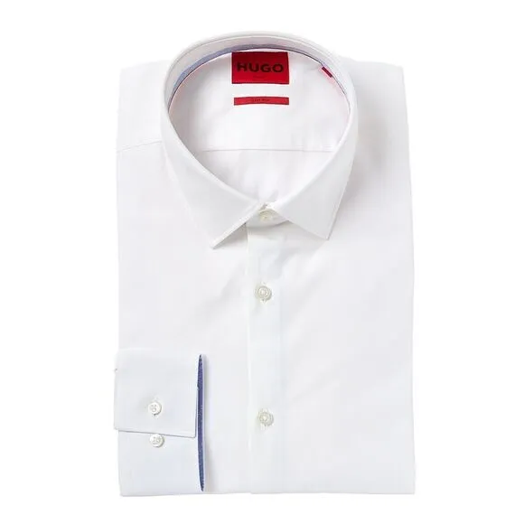 Hugo Hugo Boss Mens  Slim Fit Dress Shirt, White