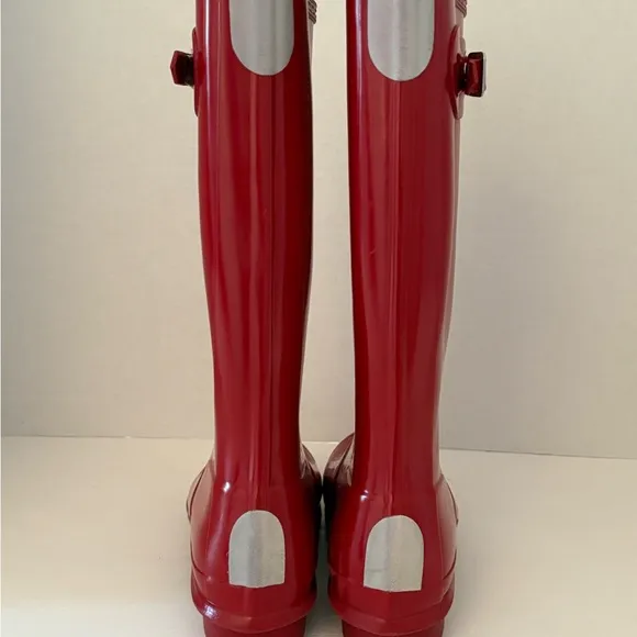 Hunter Boots Kids Waterproof Ruber Rain Red Size 4 Boys /5 Girls