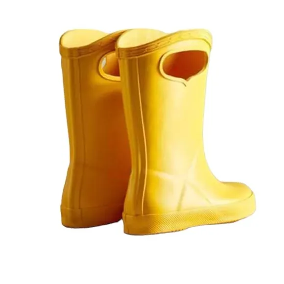 🦋Hunter Kids First Classic Grab Handle Wellington Boots Yellow size-UK 10