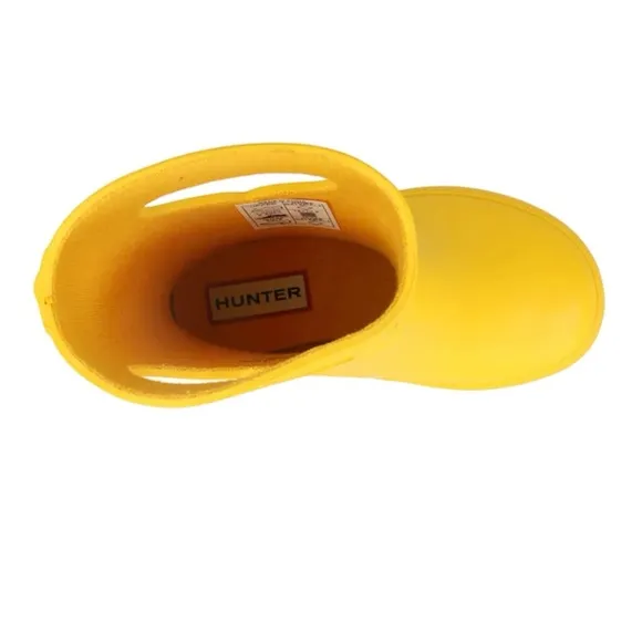 🦋Hunter Kids First Classic Grab Handle Wellington Boots Yellow size-UK 10