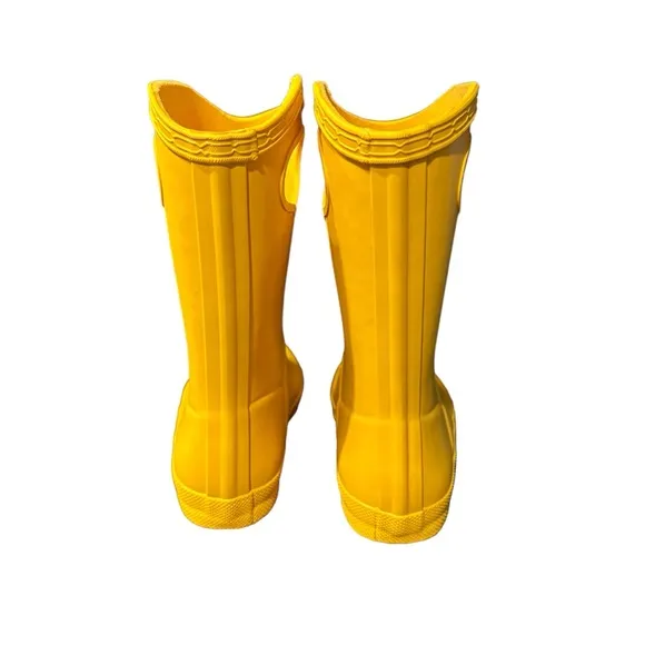 🦋Hunter Kids First Classic Grab Handle Wellington Boots Yellow size-UK 10