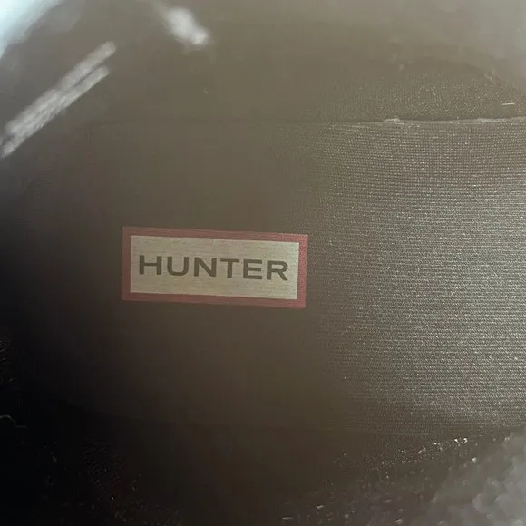 Hunter Original Waterproof Chelsea Rain Boots Black Gray Womens 10 UK 8 EU 42
