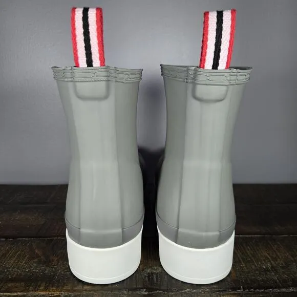 Hunter Play Boots Short Womens Size 8 Rain Boots Original Waterproof Gray
