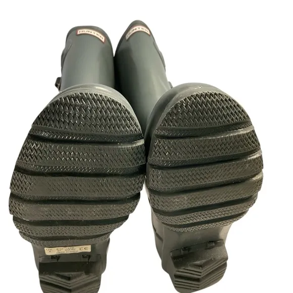 Hunter Women’s Original Tall Gloss Gray Rain Boots Size 6