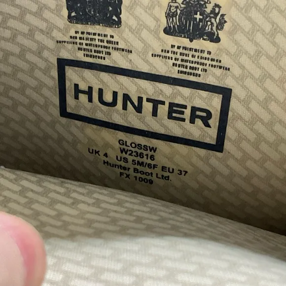 Hunter Women’s Original Tall Gloss Gray Rain Boots Size 6