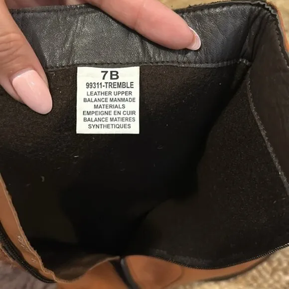 I Love Comfort Tremble Cognac Brown Leather Mid Calf Buckle Riding Boots
