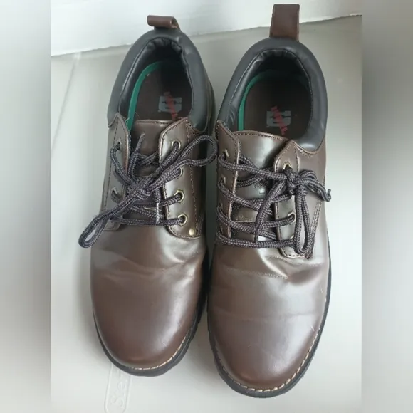 ID Required Vintage Y2K Chunky Oxford Platform Shoes Mens 10 Womens 12 Brown