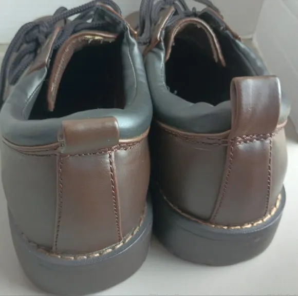 ID Required Vintage Y2K Chunky Oxford Platform Shoes Mens 10 Womens 12 Brown