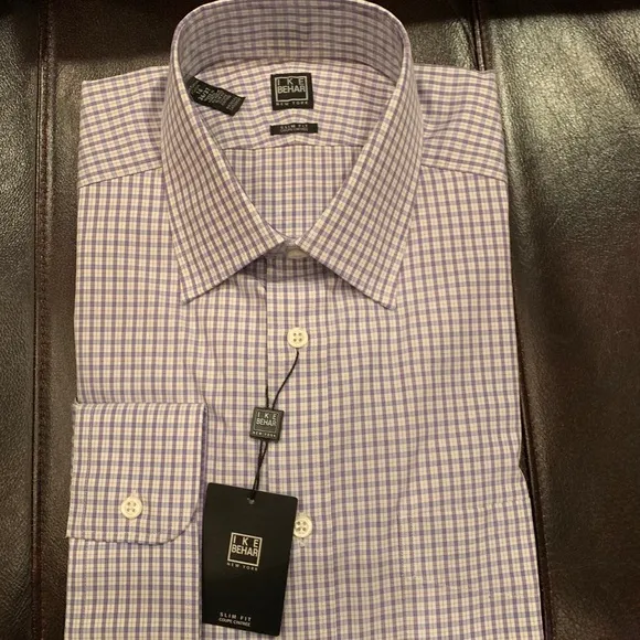 Ike Behar men’s slim fit dress shirt NWT 16 36/37