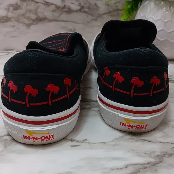 IN-N-OUT BURGER Kids Unisex Black Drink Cup Shoes Slip-on Kids 5/Women 6.5