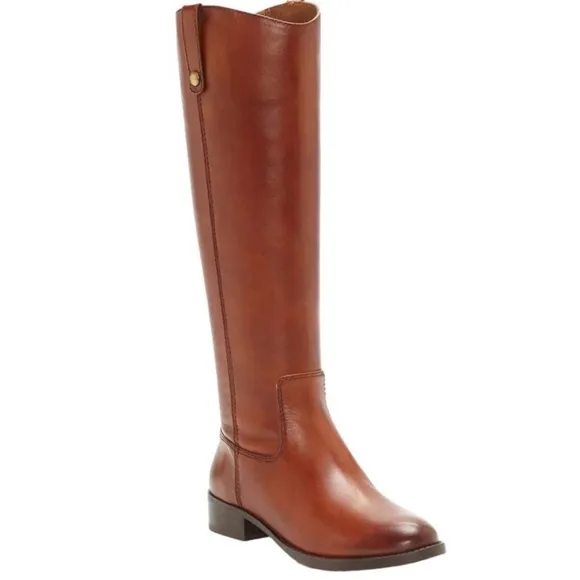I.N.C. INTERNATIONAL CONCEPTS Fawne Ryder Leather Boots  COGNAC SZ 9