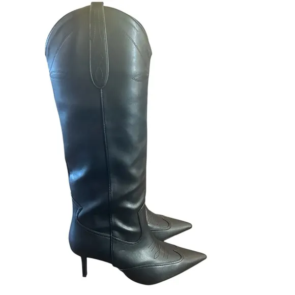 I.N.C. International Concepts Hayleigh Mid-Heel Cowboy Boots Size 9.5