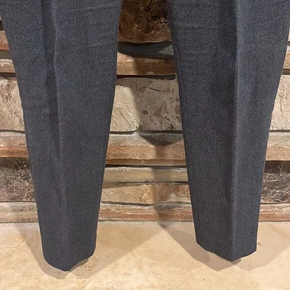 Incotex Cloud Cotton Grey Skin Fit Pattern 82 Flat Front Dress Pants