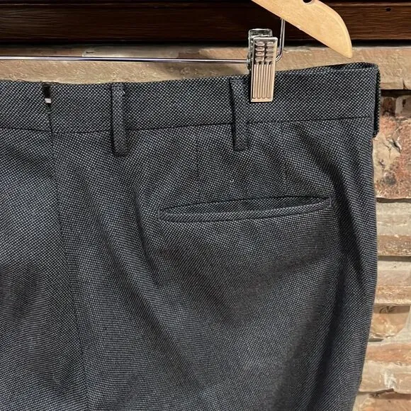 Incotex Cloud Cotton Grey Skin Fit Pattern 82 Flat Front Dress Pants