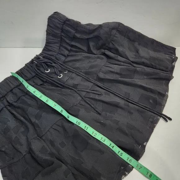 IRO  Carmel 16 W lace up chiffoncriss cross lace  black sheer skirts size 42