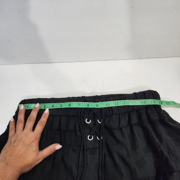IRO  Carmel 16 W lace up chiffoncriss cross lace  black sheer skirts size 42