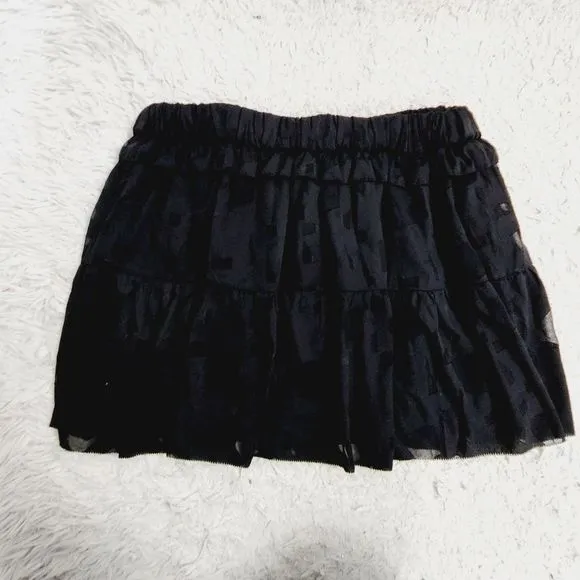 IRO  Carmel 16 W lace up chiffoncriss cross lace  black sheer skirts size 42