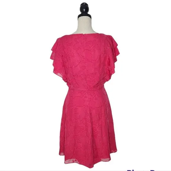 isaac Mizrahi IMNYC Raspberry Frills fit flare dress sz 6 NWT