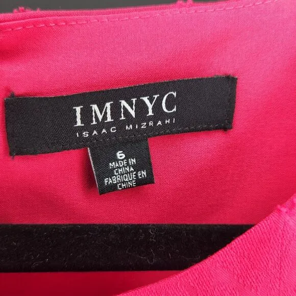 isaac Mizrahi IMNYC Raspberry Frills fit flare dress sz 6 NWT