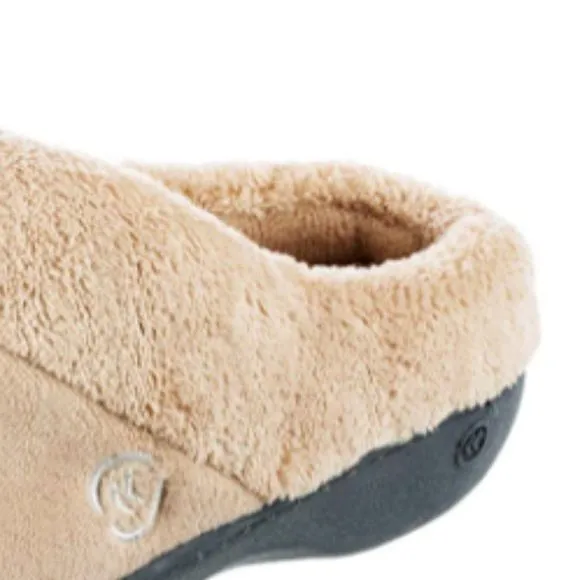 isotoner Women's Cozy Terry Hoodback Clog Slipper with Soft Memory Foam