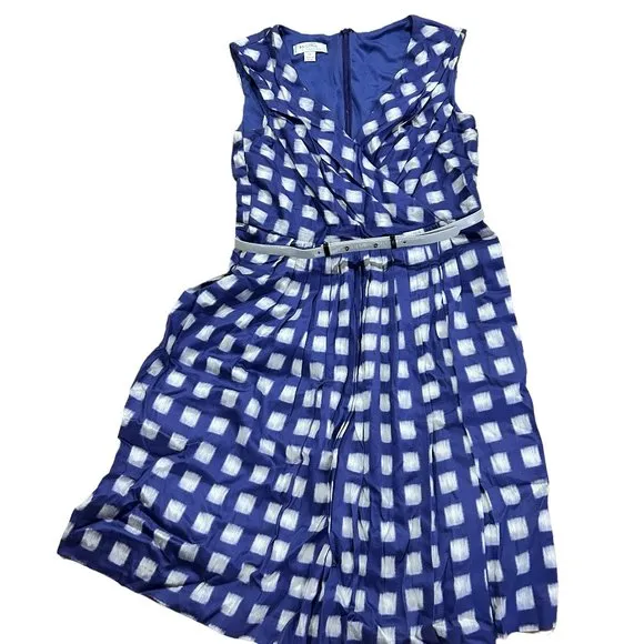 Ivy &amp; Blu NWT Purple and Gray Plaid Dress Size 6 P