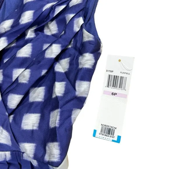 Ivy &amp; Blu NWT Purple and Gray Plaid Dress Size 6 P
