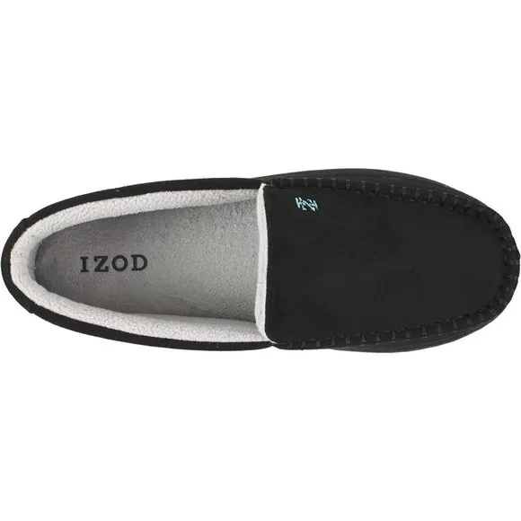IZOD Moccasin Outdoor / Indoor Slippers, Warm Soft Classic Slip-On, Men's