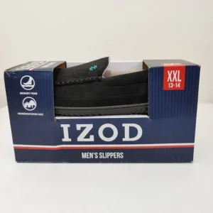 IZOD Moccasin Outdoor / Indoor Slippers, Warm Soft Classic Slip-On, Men's
