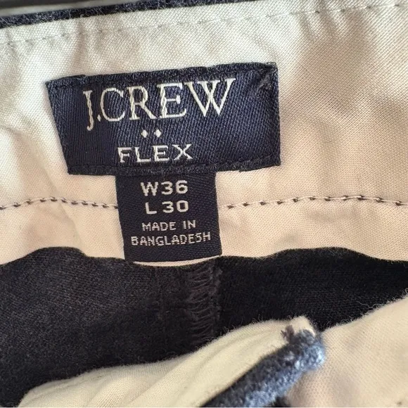 J. Crew 36x30 Blue Dress Pants Flat Front Slim Fit Straight Leg