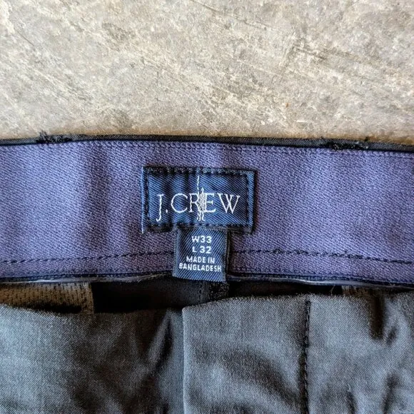 J. Crew 484 Slim-Fit Tech Pant For Men size 33W 32L