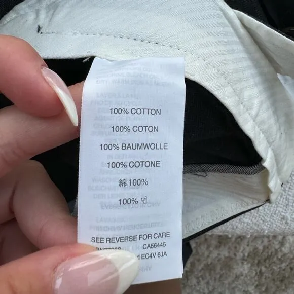 J. Crew Bowery Dark Grey Slim Fit 100% Cotton Dress Suit Pants Size 34x34